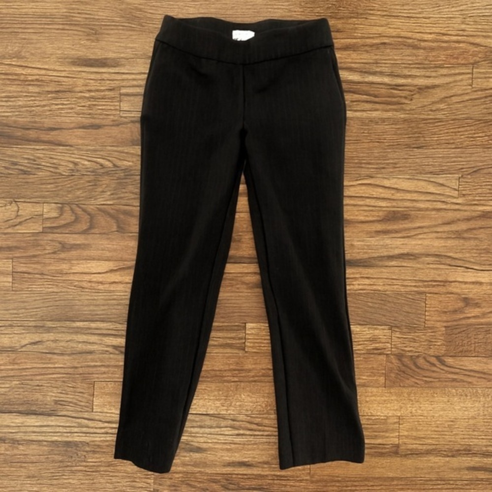 LAURA Black Striped Women's Pants, Trousers Size 10